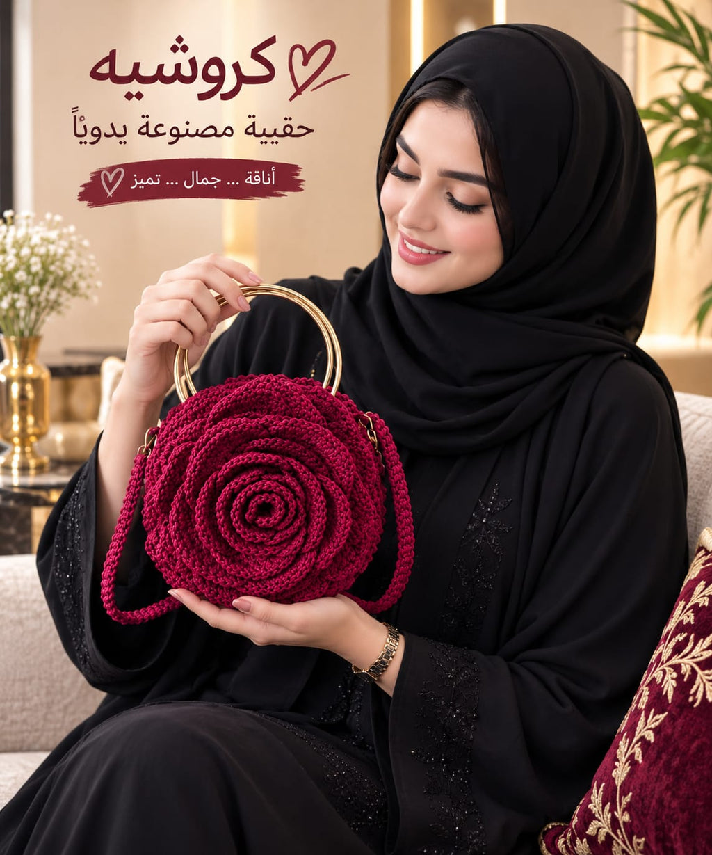حقيبة كروشيه يدوية الصنع - تصميم جديد