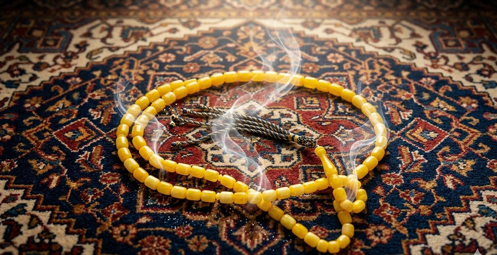 سبحة كهرمان معطرة فاخرة – إصدار خليجي مميز ✨